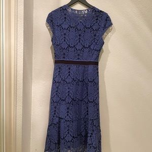 Lace pattern short sleeve with crew nexk